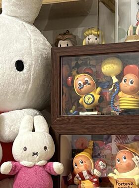 星星人盲盒相框泡泡玛特展示盒DIY立体中空相框摆台桌面装饰摆件