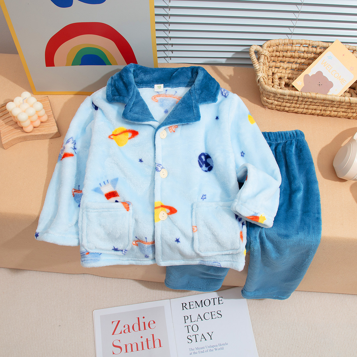 秋冬季儿童珊瑚绒睡衣男童女童女孩宝宝保暖法兰绒长袖家居服套装,淘宝优惠券,粉丝福利购,淘宝优惠卷