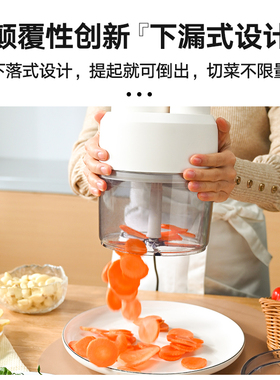 米斯凯奇电动切菜机家用多功能绞馅料理机切丝切片全自动绞肉机