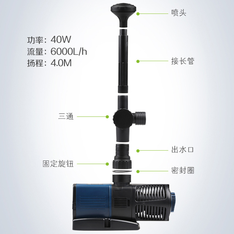 新品厂家直发水池喷泉泵景观泵水池造景泵池塘养鱼潜水泵JTP-RF - 图2