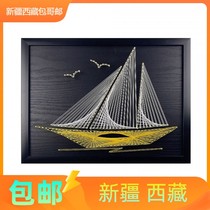 Xinjiang Tibet Sailing Nail Winding Painting Diy Material Bag Handwoven Decoration Painting Lesson Holiday Delivery