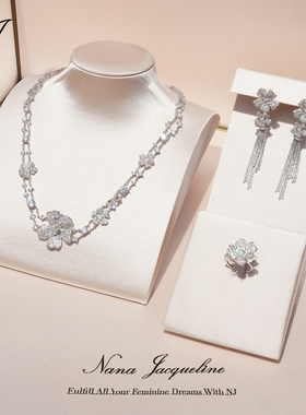 NJJewelry花朵双圈戒指