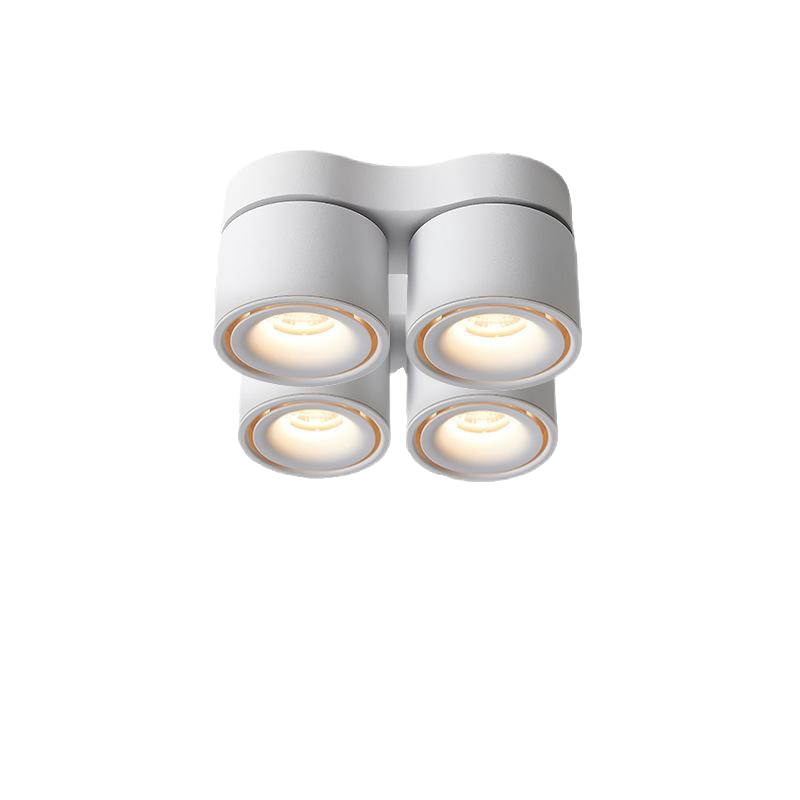 Surface-mounted spotlights for home living rooms without main lights, double heads and four heads, foldable, adjustable angle, commercial hilly downlights, spotlights