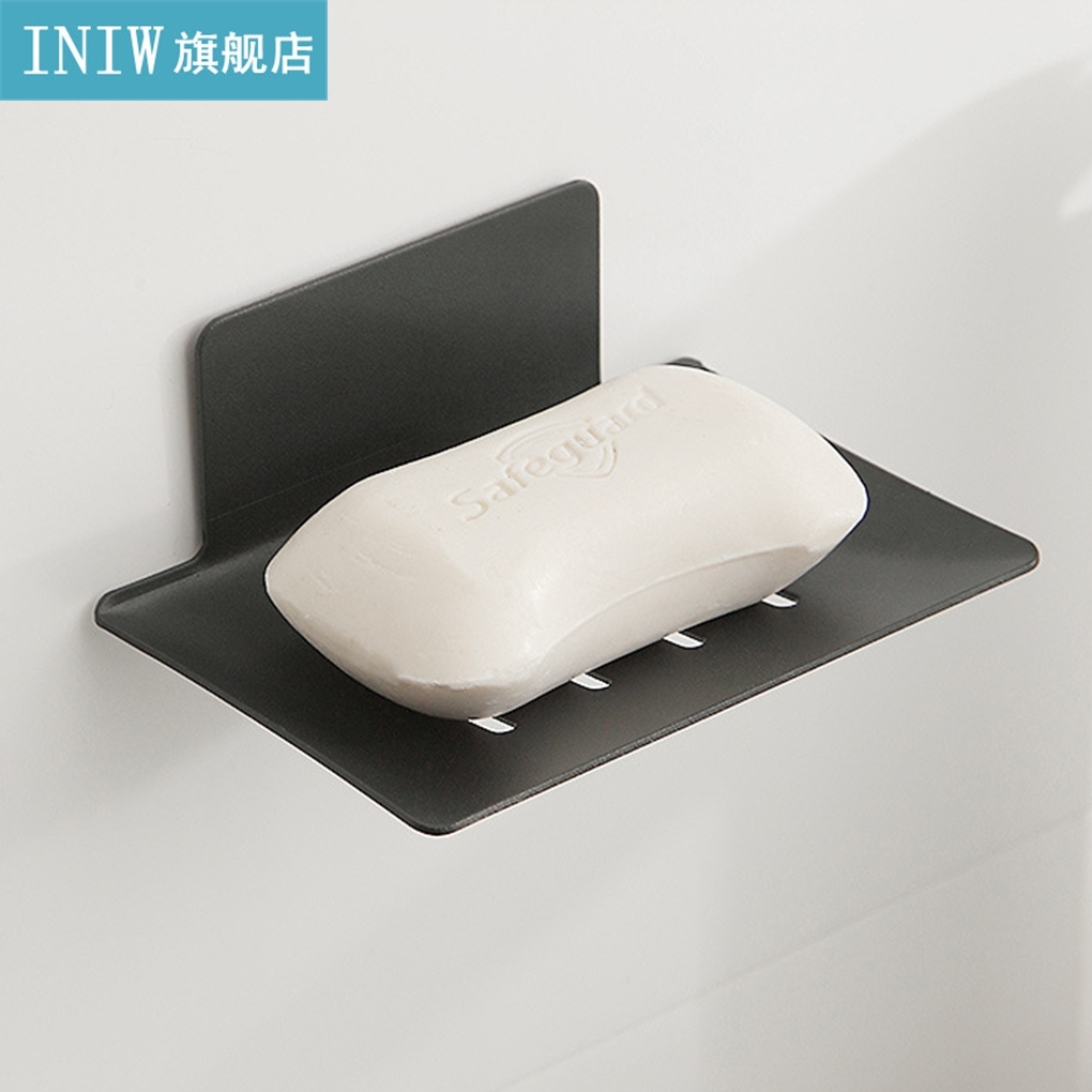 Metal Bathroom Soap Dish Holder Wall Mounted Soap Box Shower - 图2