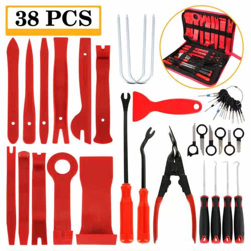 38PCS Professional Car Interior Door Disassembly Dash Auto R - 图0