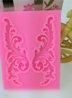 European Vintage Baroque Relief Silicone Fondant Lace Mold G