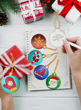 10pcs New Year Christmas Label Card Set DIY Diamond Painting