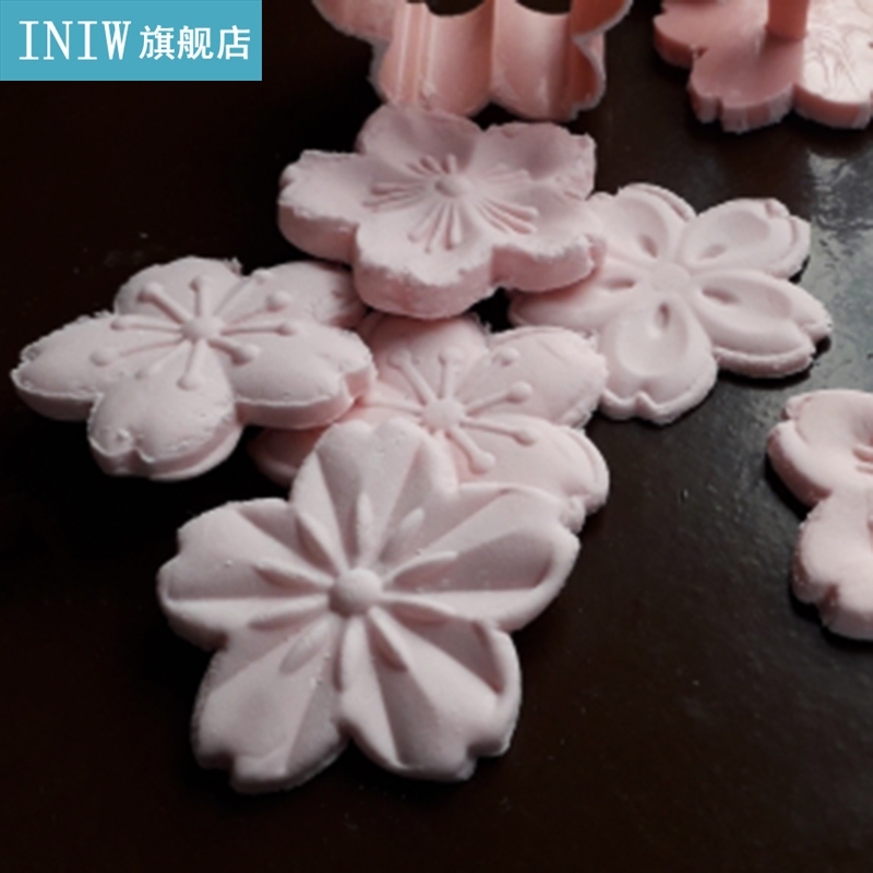 5pcs/set Cookie Mold Stamp Biscuit Cutter Cherry Blossom Flo - 图0