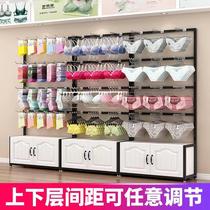 Lingerie Shop shelf bra Underpants Show Rack Leaning Against Wall Socks Display Cabinet Clothing Shop Golden Shelving Adjustable