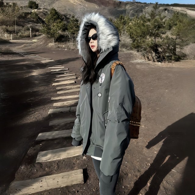 Huang Zihongfan’s same style American retro loose-fitting jacket