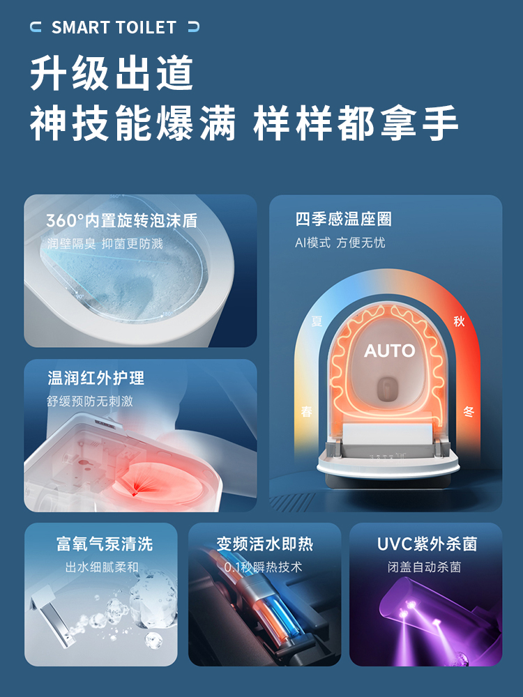 日本【津都/KINTU】壁挂智能马桶一体式集成水箱嵌入悬挂坐便器 - 图2