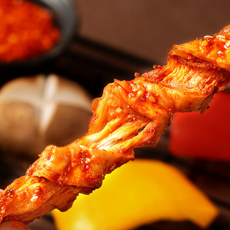 百草味香弹面筋卷135g烧烤味休闲零食卤味豆干豆腐干素食网红,淘宝优惠券,粉丝福利购,淘宝优惠卷