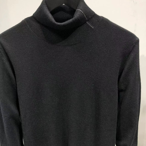 【H家】 难得高领！绵羊毛！高级灰！手感超棒！品牌正品男厚毛衣 - 图0