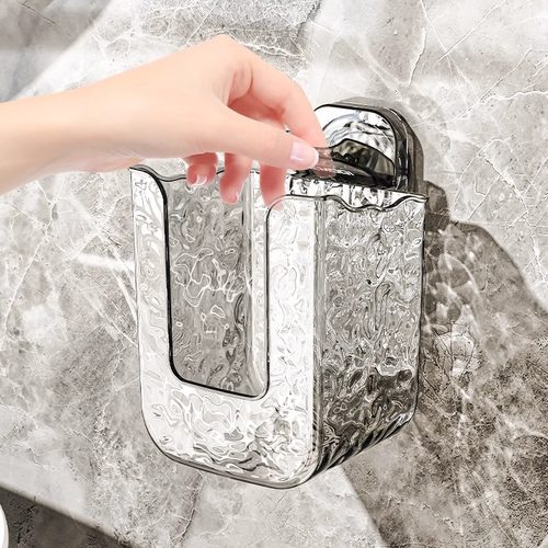 轻奢吸盘湿纸巾壁挂式挂篮免打孔卫生间湿巾厕所挂架多功能抽纸盒 - 图0