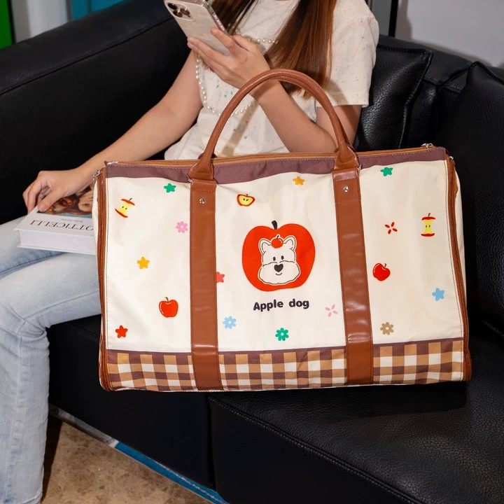 大容量便携旅行包女轻便防水行李包可套拉杆短途登机包待产收纳袋,淘宝优惠券,粉丝福利购,淘宝优惠卷