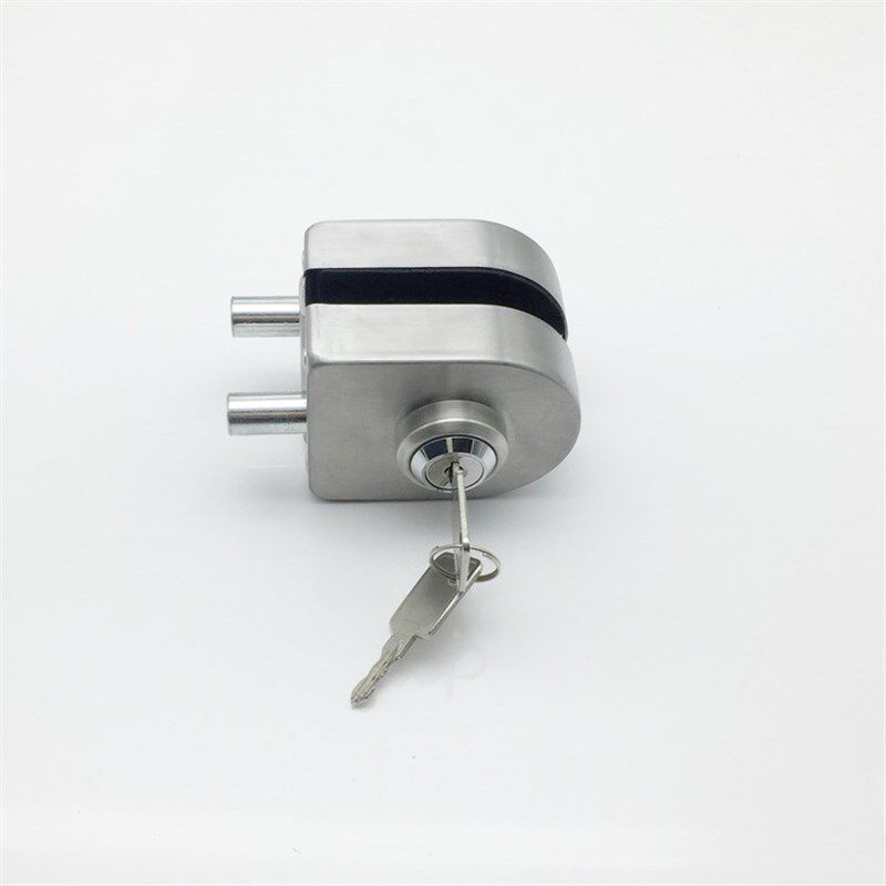 单开办公室单门锁店门面房通用型单扇玻璃门锁单门双边免打孔地锁 - 图1