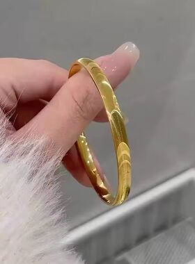 金店同款猫眼手镯仿真金手环时尚百搭