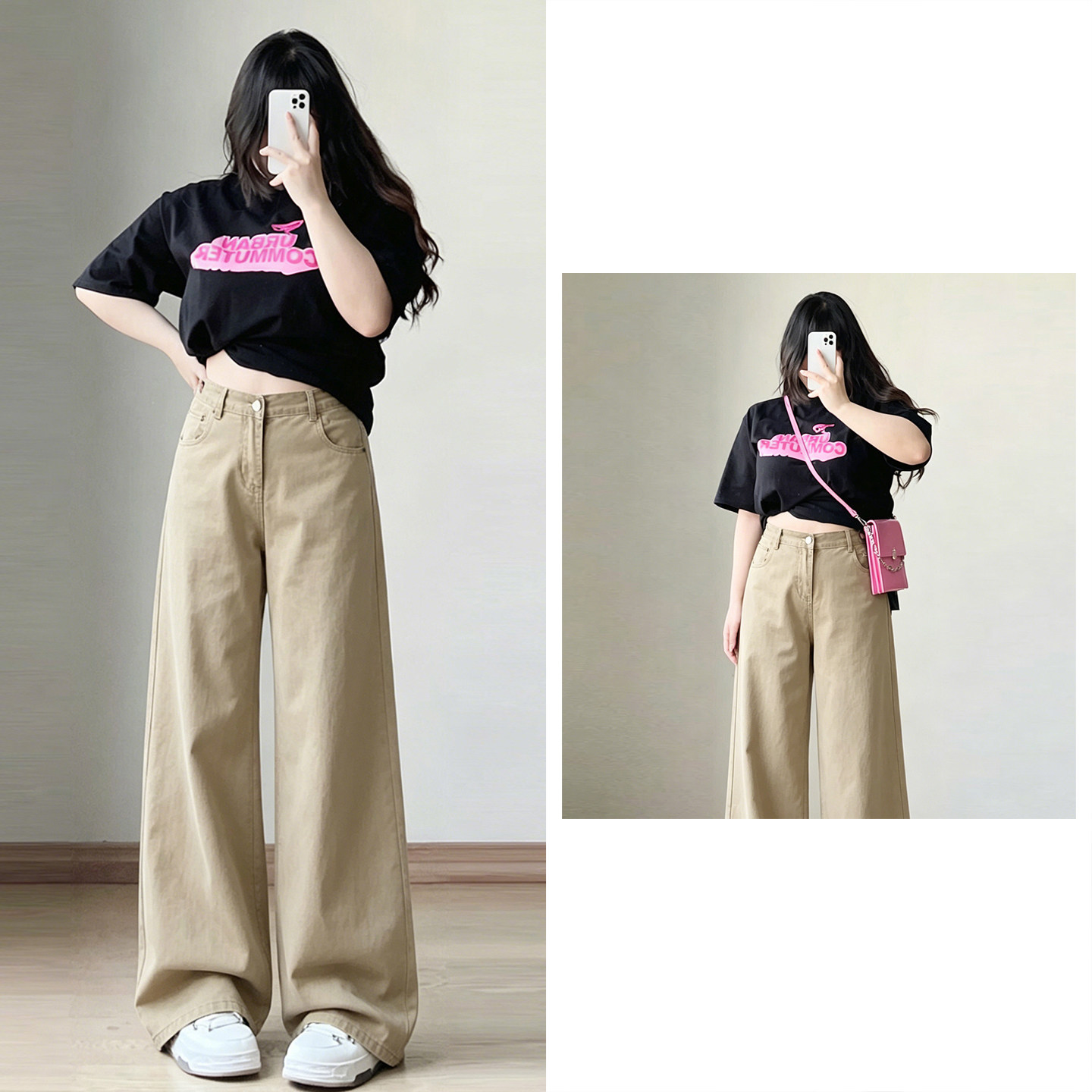 Plus size women's hottie style fashion versatile jeans for women