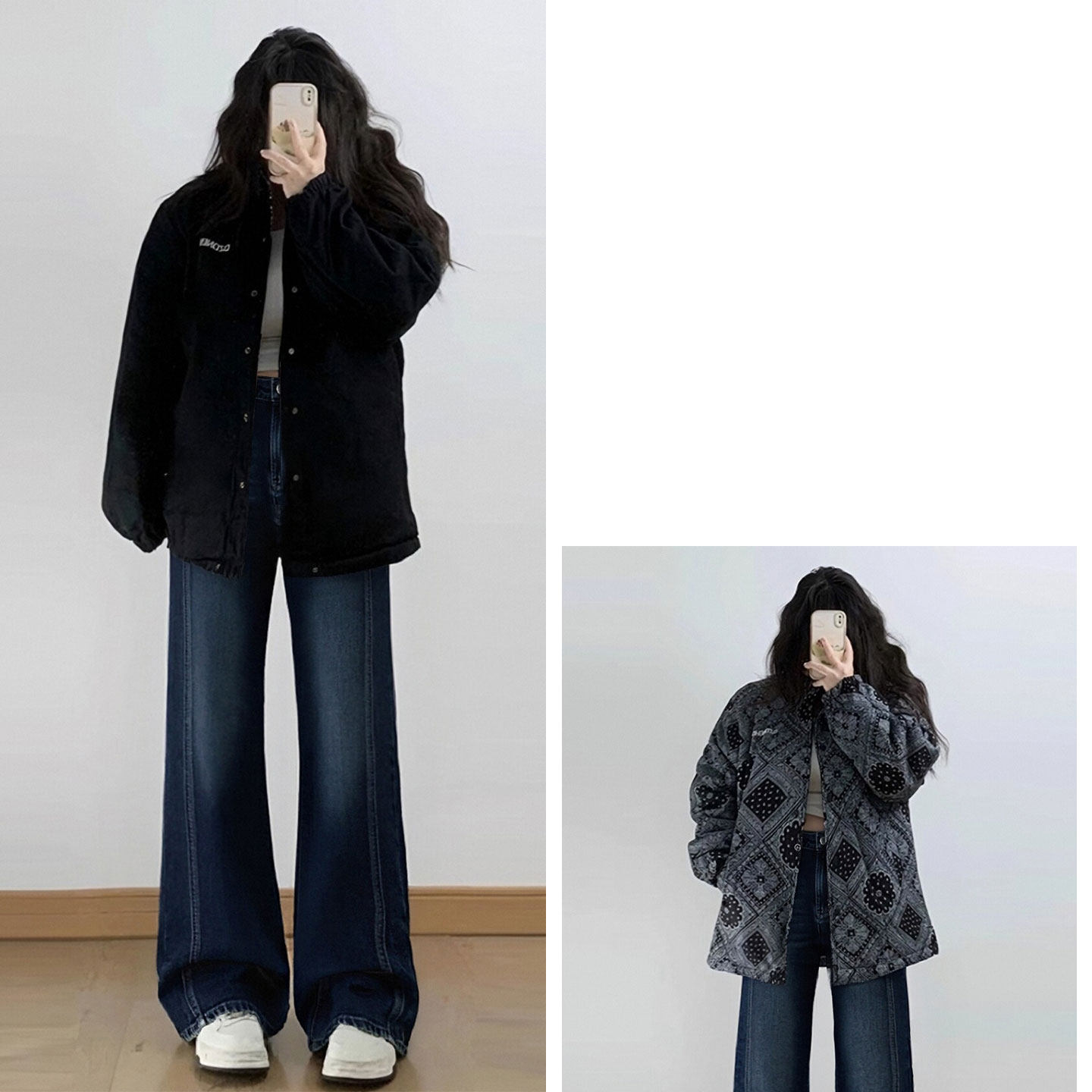 胖mm特大码女装韩系穿搭弹力牛仔裤女冬季加绒裤子高街显瘦阔腿裤,淘宝优惠券,粉丝福利购,淘宝优惠卷