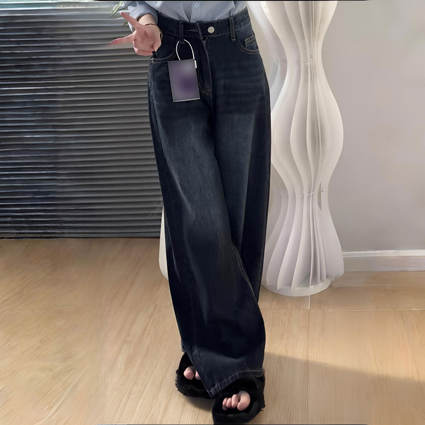 特大码女装版型好的阔腿牛仔裤女2026新款胖mm裤子显瘦设计直筒裤,淘宝优惠券,粉丝福利购,淘宝优惠卷