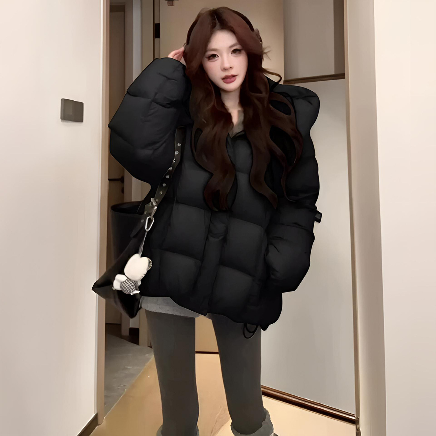 300斤特大码女装黑色连帽羽绒棉服女胖mm小个子宽松保暖加厚外套,淘宝优惠券,粉丝福利购,淘宝优惠卷