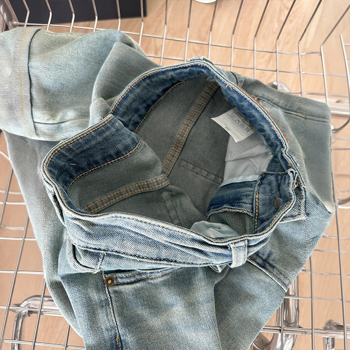 大码女装韩版复古蓝色牛仔裤女胖mm裤子宽松显瘦不贴腿九分烟管裤,淘宝优惠券,粉丝福利购,淘宝优惠卷