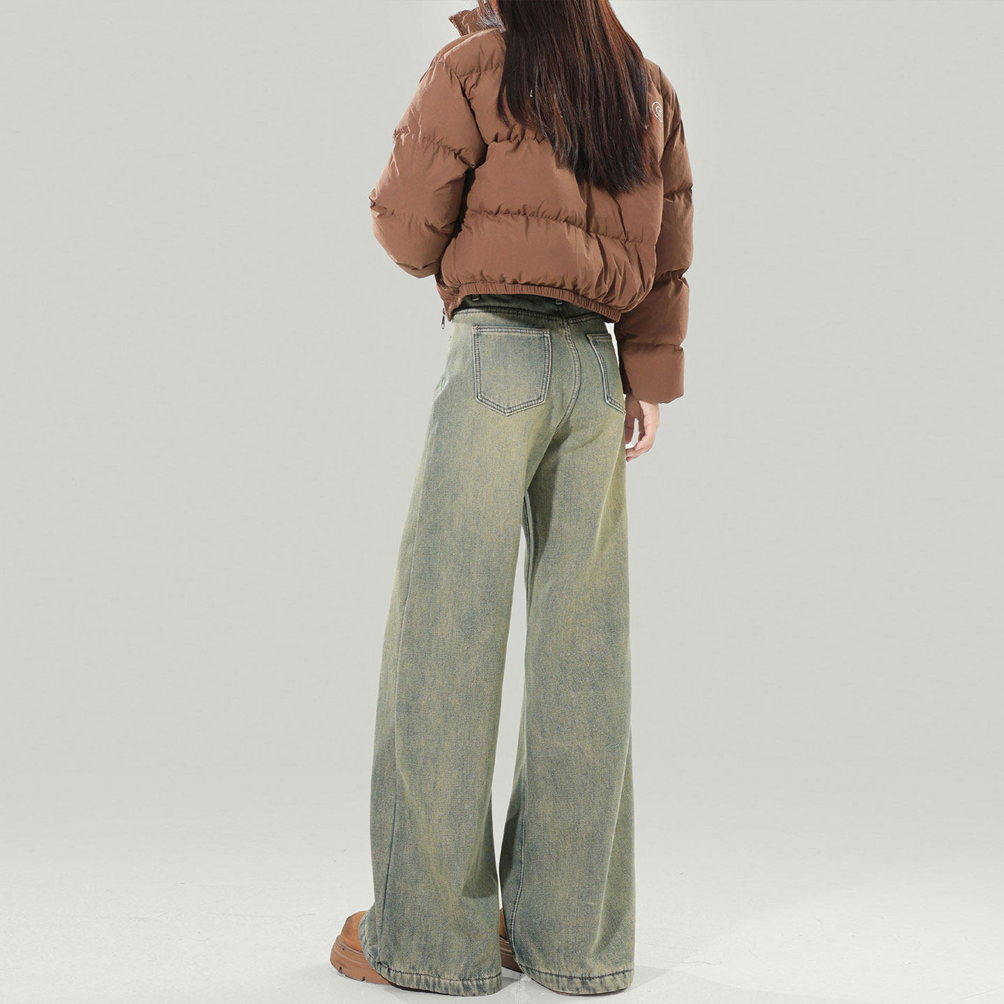 特大码女装高腰宽松直筒牛仔裤女美式穿搭高街辣妹风显瘦阔腿裤子,淘宝优惠券,粉丝福利购,淘宝优惠卷