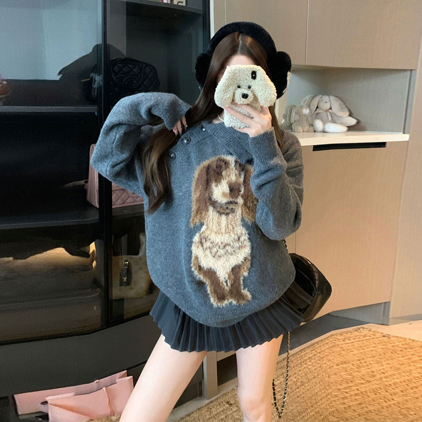 大码女装胖mm韩系百搭毛衣女款2025新款冬季学生保暖显瘦针织上衣,淘宝优惠券,粉丝福利购,淘宝优惠卷