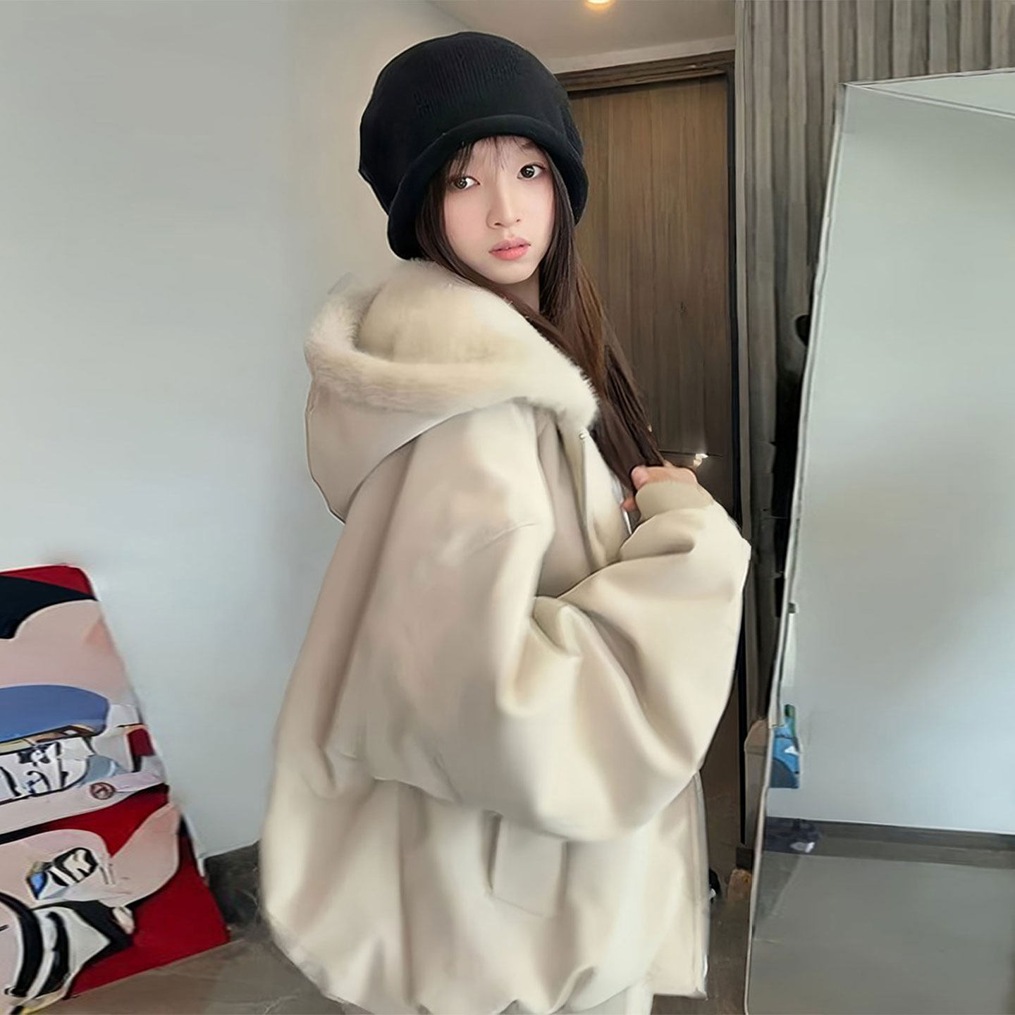 300斤特大码女装学院风显瘦黑色棉服女胖mm休闲加厚保暖棉衣外套,淘宝优惠券,粉丝福利购,淘宝优惠卷