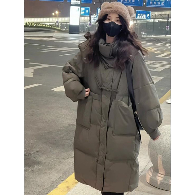 300斤特大码女装灰色羽绒棉袄女秋冬韩版中长款加厚连帽棉服外套,淘宝优惠券,粉丝福利购,淘宝优惠卷