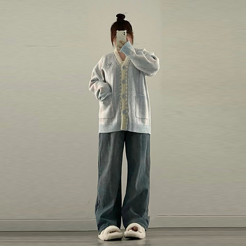 胖mm大码女装可调节腰围阔腿牛仔裤女新款裤子复古宽松显瘦直筒裤,淘宝优惠券,粉丝福利购,淘宝优惠卷