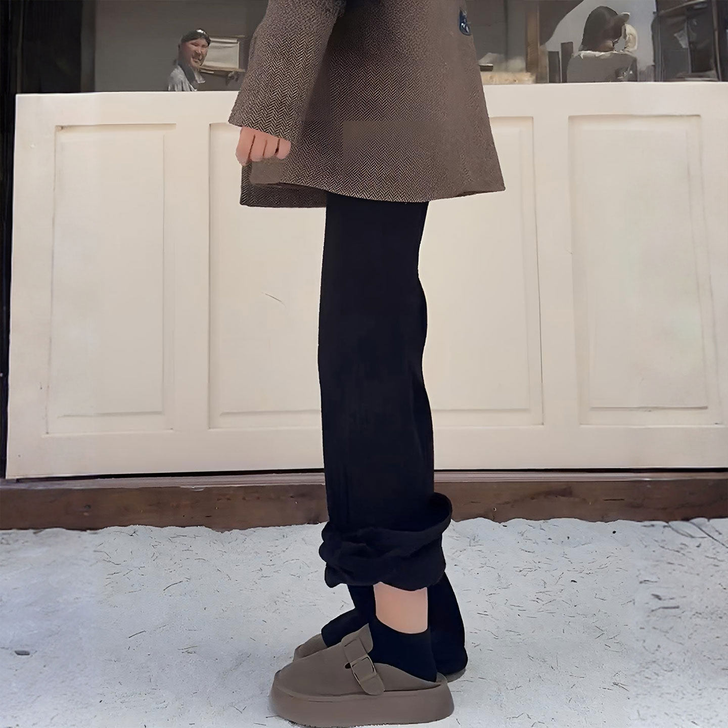 特大码女装胖mm韩系穿搭黑色牛仔裤女加绒加厚小个子弹力微喇裤子,淘宝优惠券,粉丝福利购,淘宝优惠卷