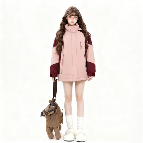 大码女装胖mm温柔甜美风保暖加厚外套2025新款今年流行爆款棉服女 - 图3