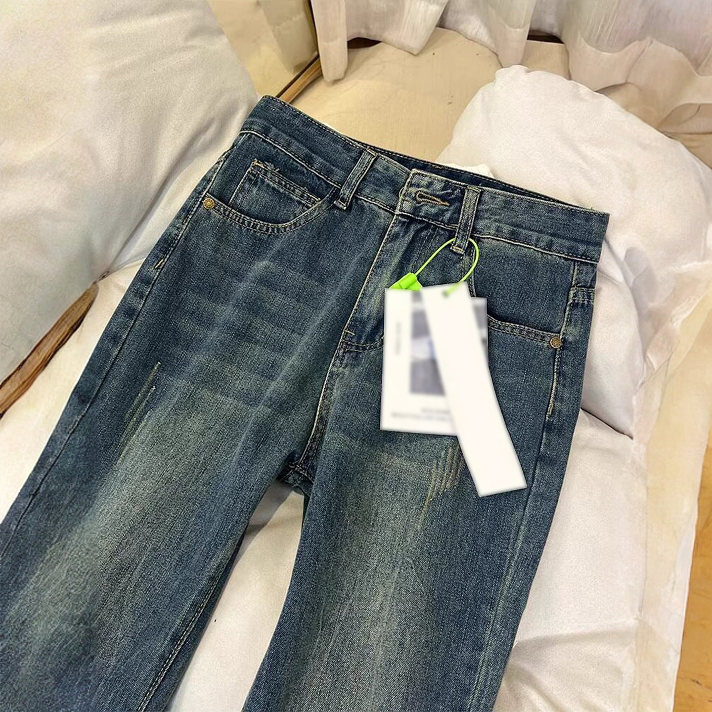 300斤大码女装复古蓝弹力牛仔裤女胖mm梨型身材宽松遮胯喇叭裤子,淘宝优惠券,粉丝福利购,淘宝优惠卷