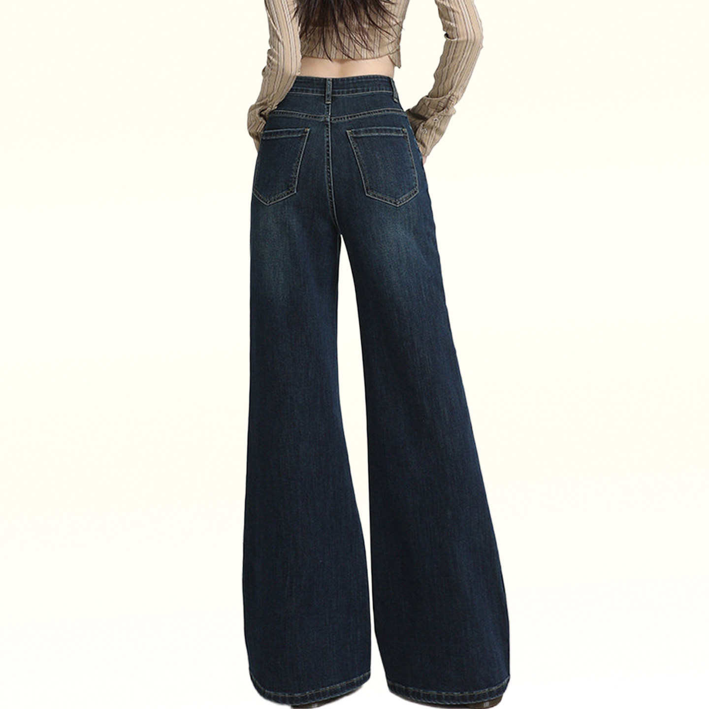 大码胖mm学生高腰显瘦牛仔裤女2026新款女裤美式穿搭小众微喇裤子,淘宝优惠券,粉丝福利购,淘宝优惠卷