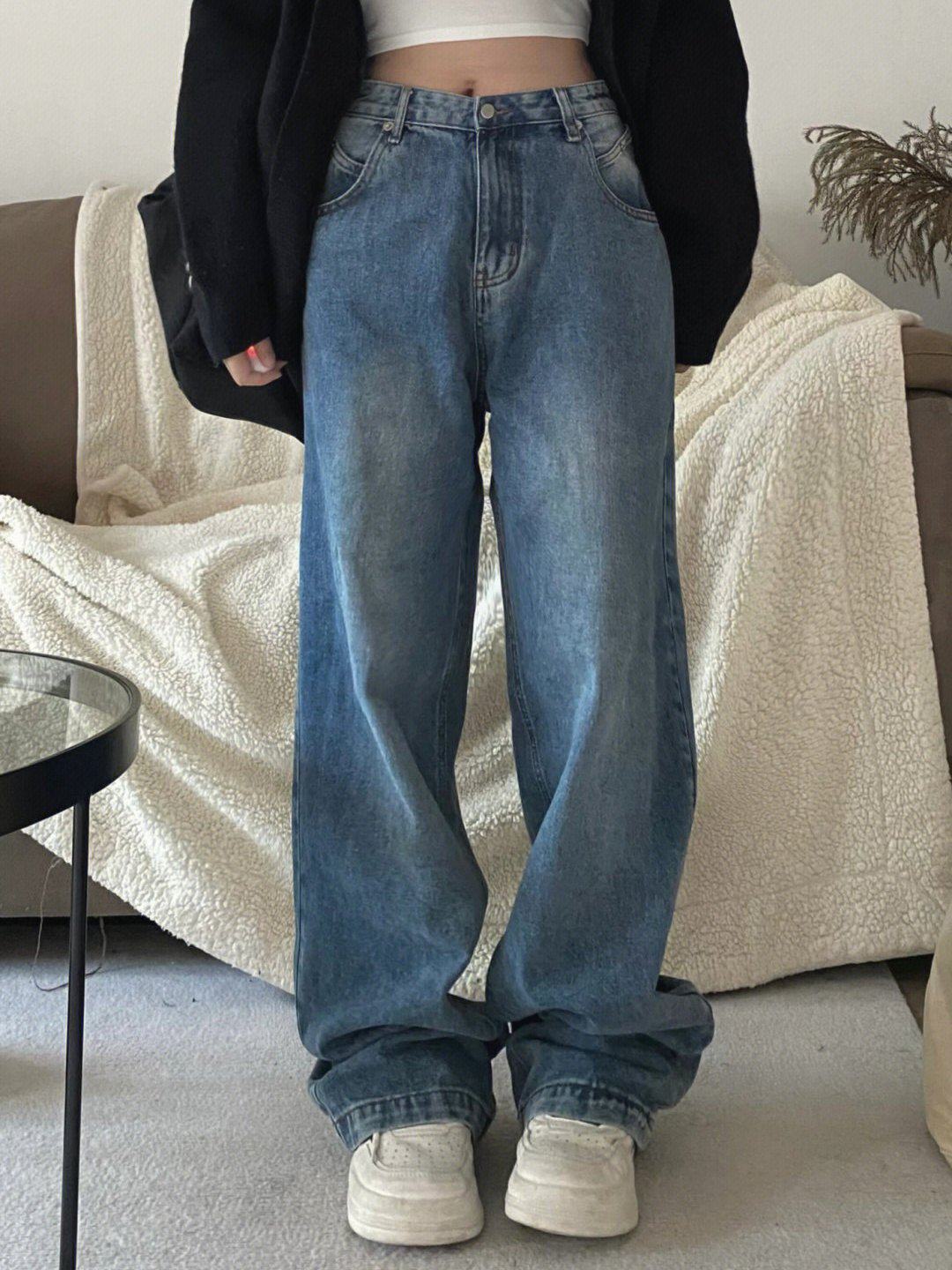 特大码女装阔腿牛仔裤女春秋新款200斤胖mm宽松显瘦直筒裤子,淘宝优惠券,粉丝福利购,淘宝优惠卷