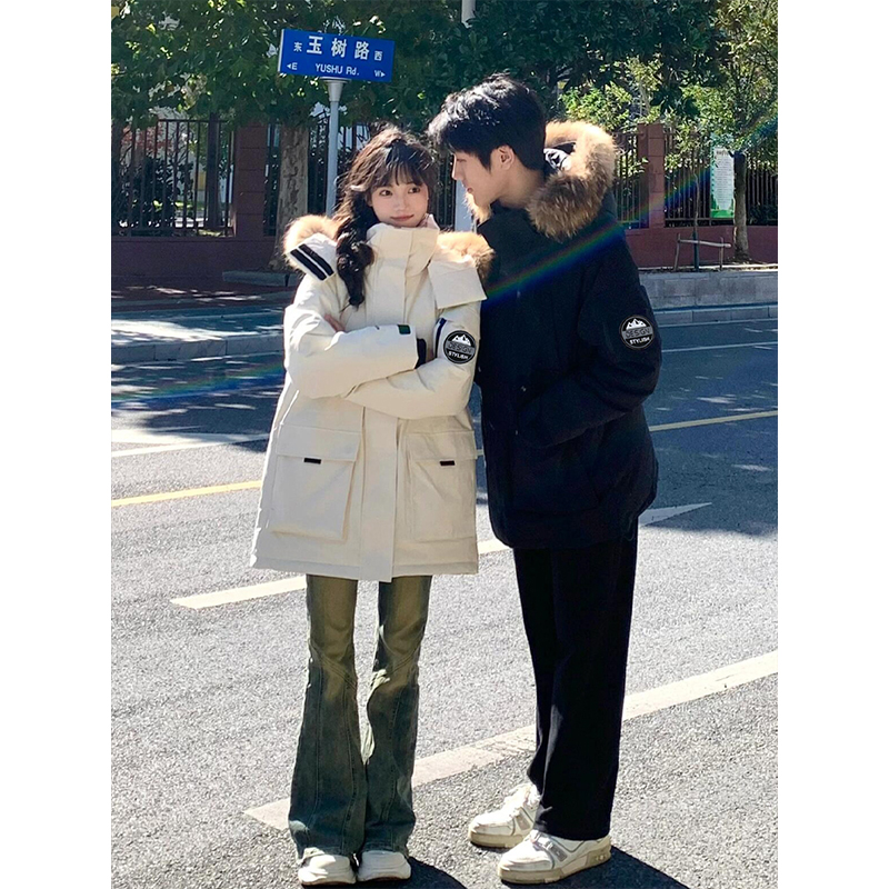 300斤大码女装韩版工装派克服女胖mm加厚保暖学生羽绒棉服外套潮 - 图2