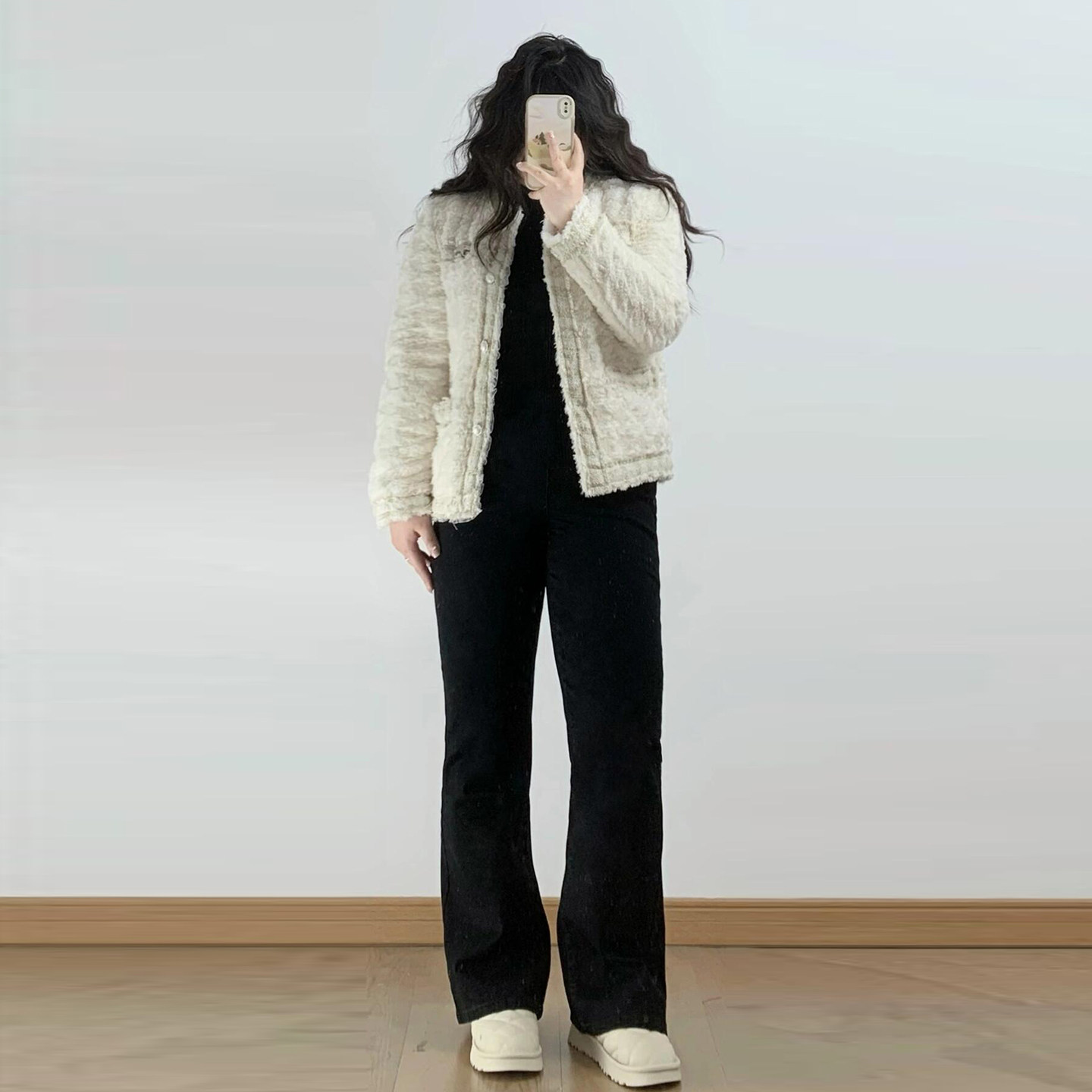 300斤大码女装美式黑色牛仔裤女胖mm弹力设计不贴腿显瘦微喇裤子,淘宝优惠券,粉丝福利购,淘宝优惠卷