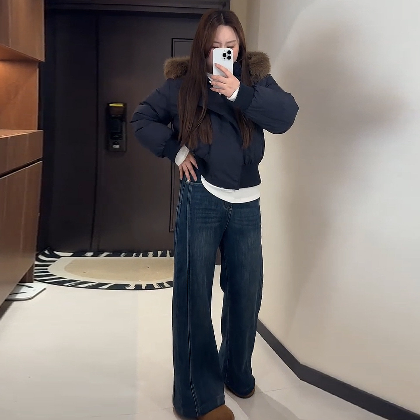 胖mm大码女装韩版宽松牛仔裤女高街显瘦辣妹风小个子弹力阔腿裤子,淘宝优惠券,粉丝福利购,淘宝优惠卷