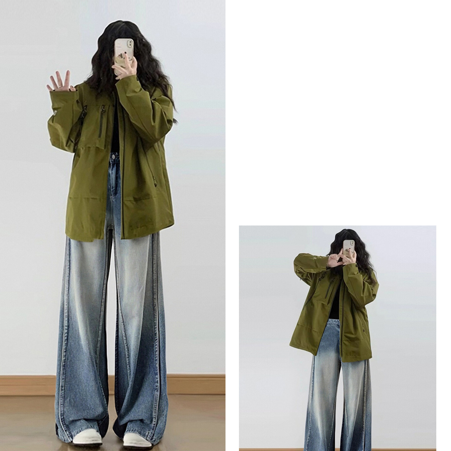 300斤大码女装美式个性ins渐变色牛仔裤女新款胖mm显瘦直筒长裤子,淘宝优惠券,粉丝福利购,淘宝优惠卷