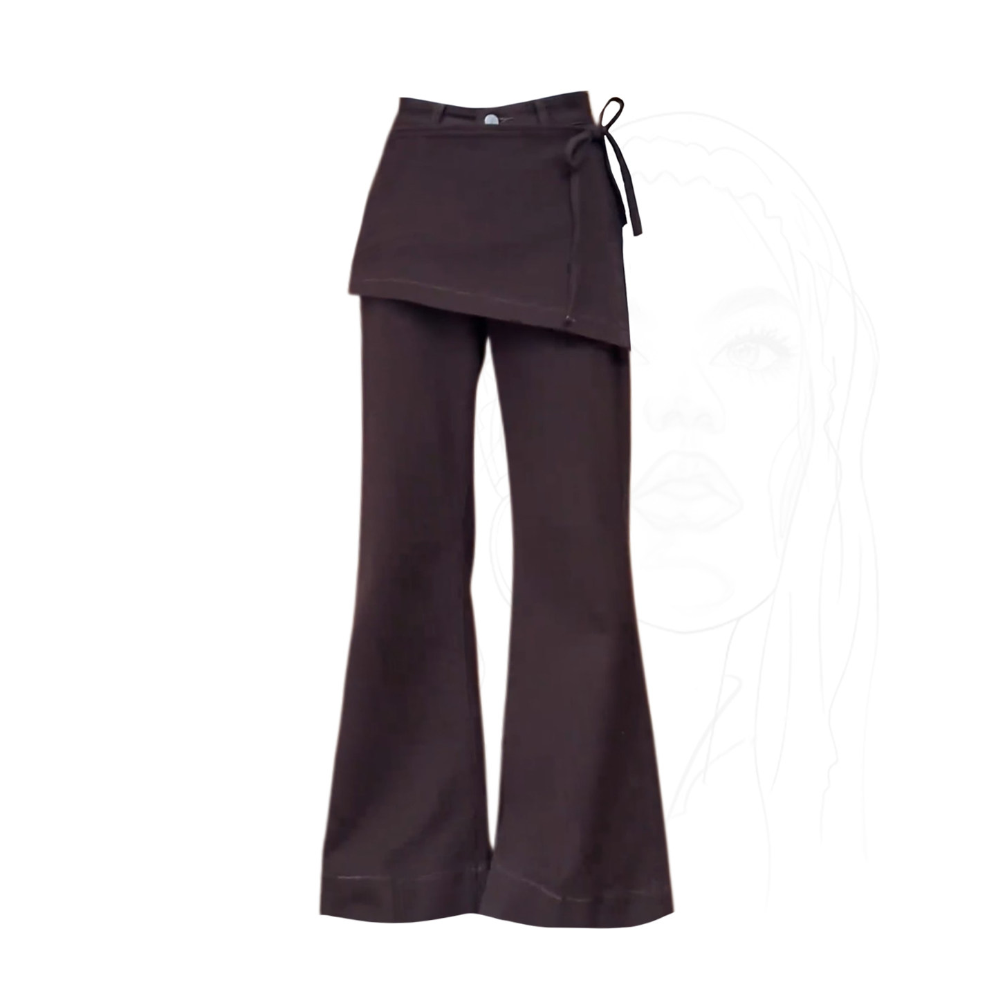 大码女装美拉德穿搭假两件屁帘微喇牛仔裤女胖mm高腰显瘦喇叭裤子,淘宝优惠券,粉丝福利购,淘宝优惠卷