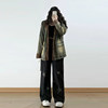 Extra large size women's design and star straight jeans