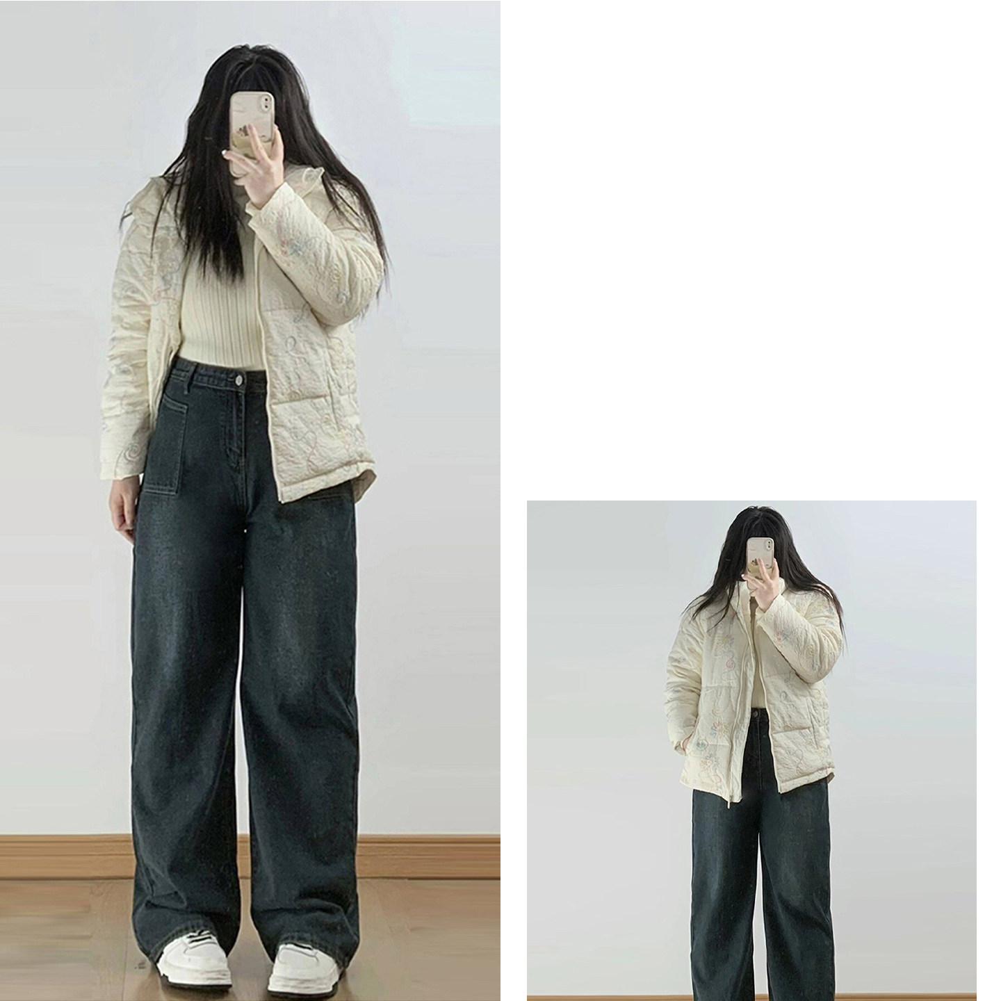 300斤大码女装学生蓝色加绒牛仔裤女胖mm高街显瘦加厚阔腿长裤子,淘宝优惠券,粉丝福利购,淘宝优惠卷