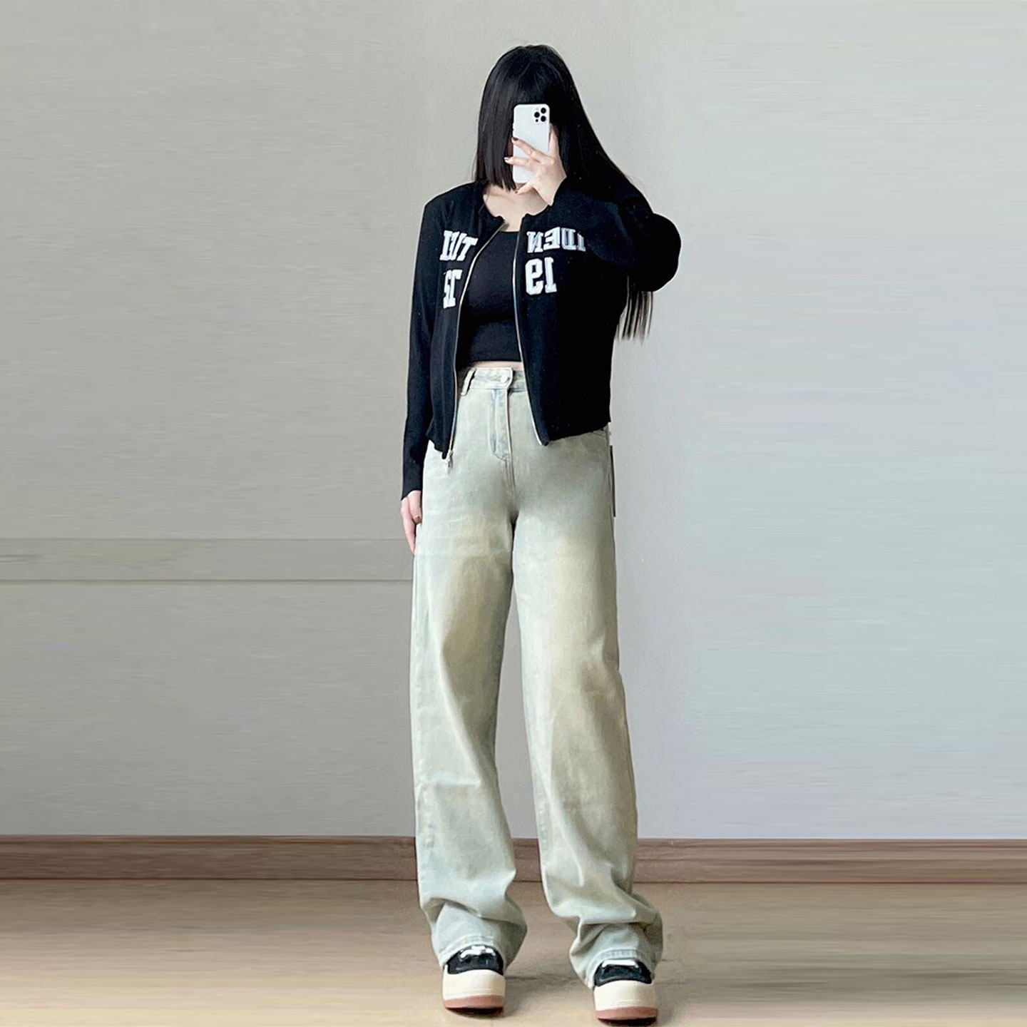 特大码女装胖mm美式高街牛仔裤女新款裤子梨型身材粗腿宽胯直筒裤,淘宝优惠券,粉丝福利购,淘宝优惠卷