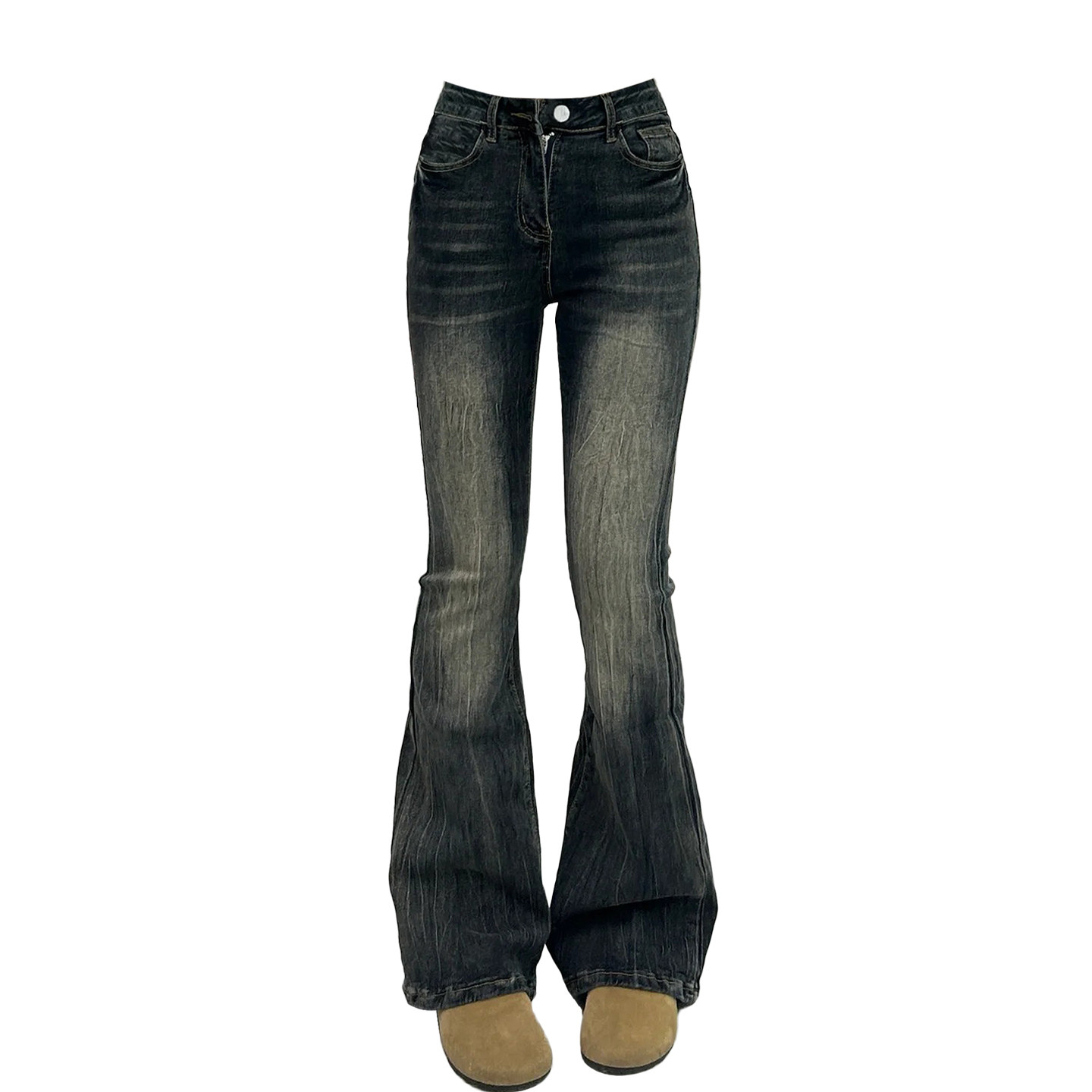 300斤大码女装美式高街弹力蓝色牛仔裤女胖mm甜酷风显瘦微喇裤子,淘宝优惠券,粉丝福利购,淘宝优惠卷