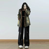 Extra large size women's design and star straight jeans
