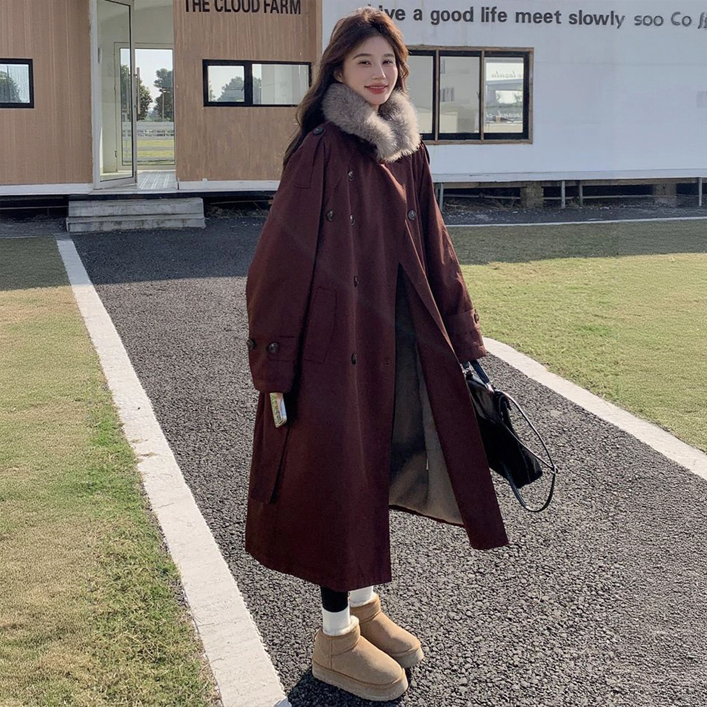 胖mm特大码加绒加厚中长款棉服外套女冬季安可拉红设计感保暖棉衣,淘宝优惠券,粉丝福利购,淘宝优惠卷