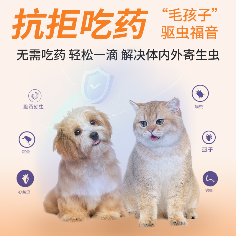 狗狗驱虫药体内外一体猫咪宠物用吡虫啉莫昔克丁滴剂跳蚤蜱虫螨虫 - 图0