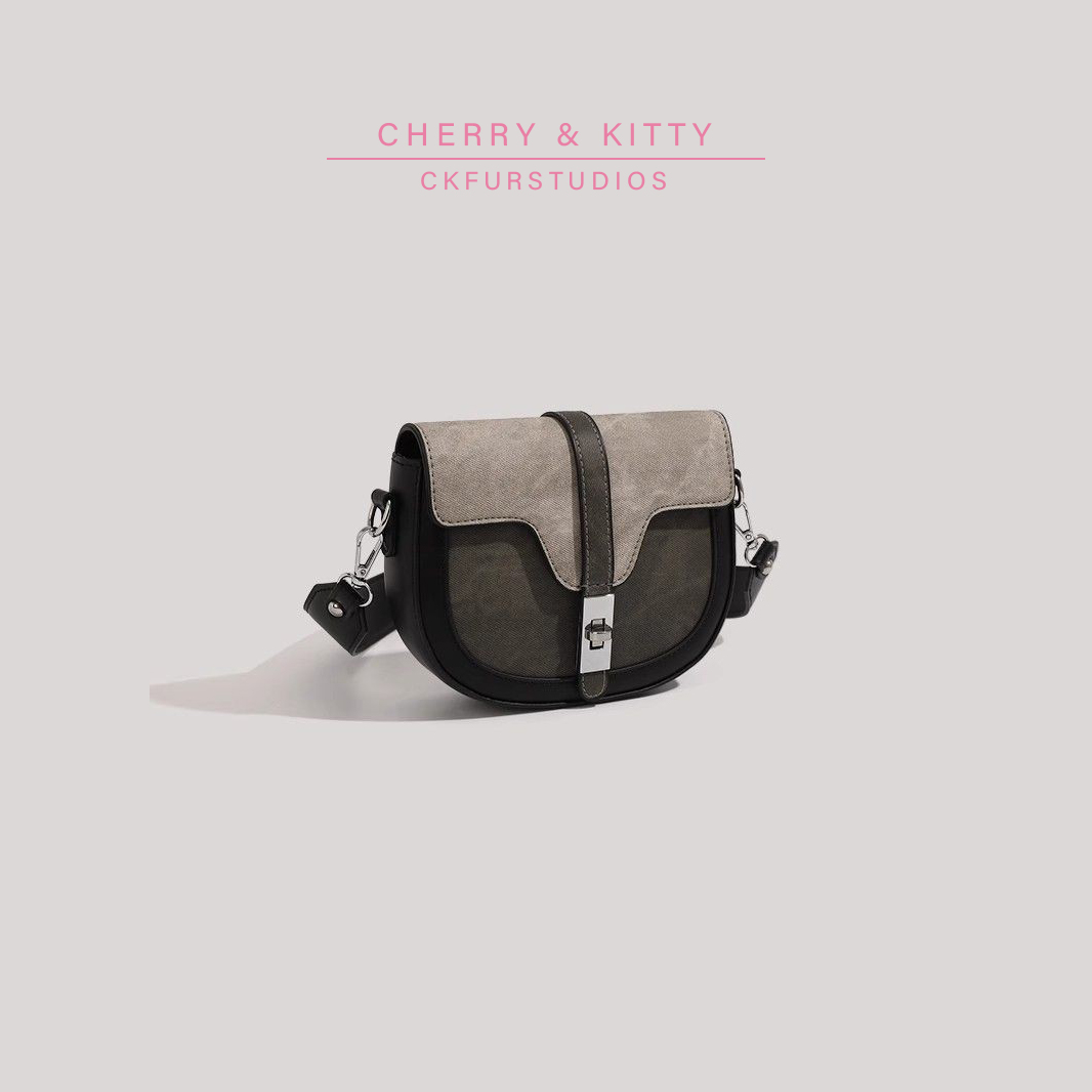 CHERRY&KITTY法式小众包包女新款高级感洋气单肩斜挎包马鞍包韩系 - 图0