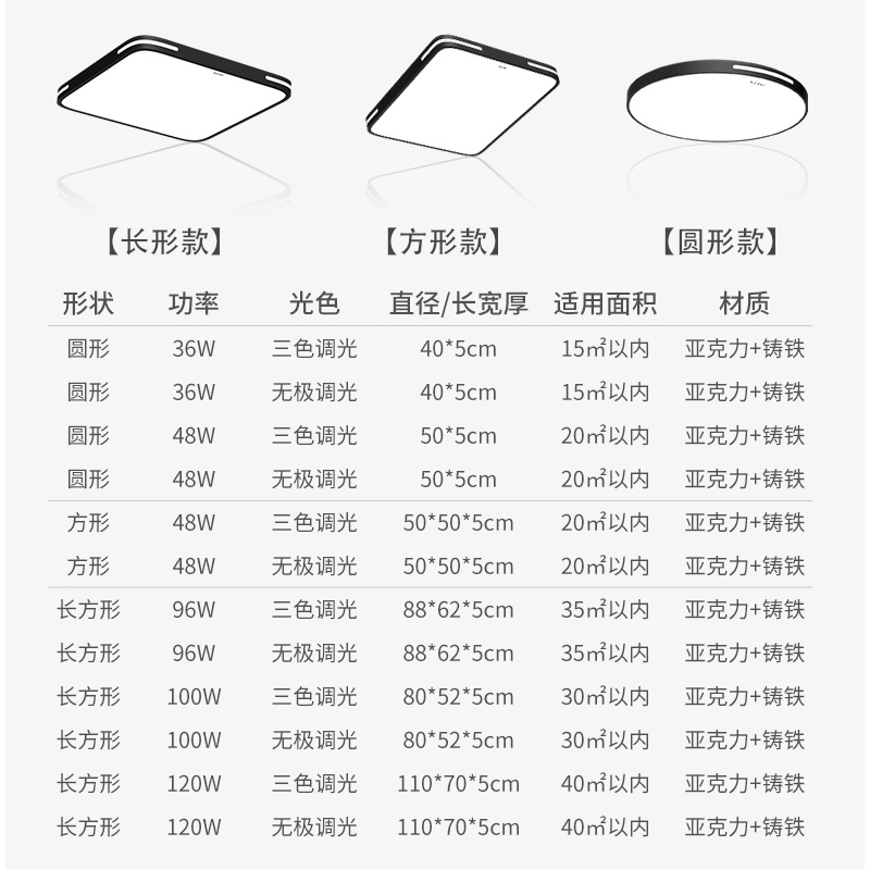 全光谱 奥克斯客厅灯现代简约大气主灯超亮led遥控吸顶灯大灯灯具 - 图1